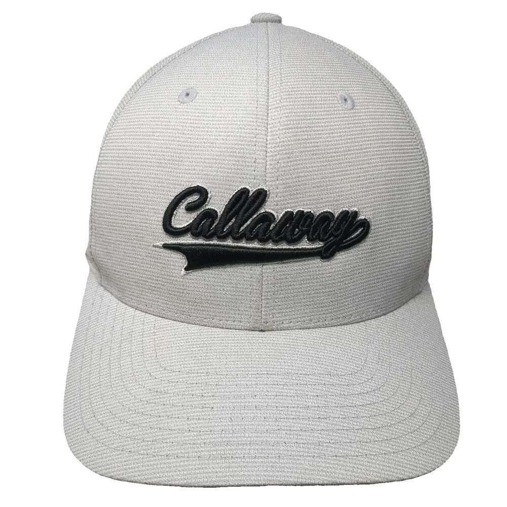Callaway Snapback Gray Hat One Size Structured Golf Cap Breathable Script Logo